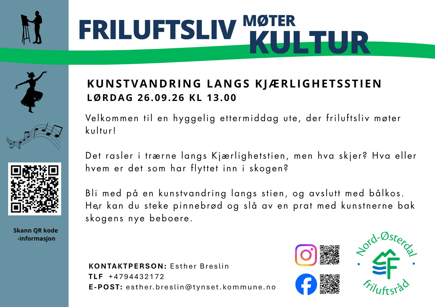 Kunstvandring langs Kjærlighetsstien 